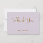 Licht Paars Dank u wel kaarten (Voorkant)