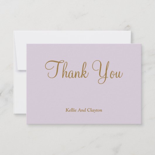 Licht Paars Dank u wel kaarten (Voorkant)