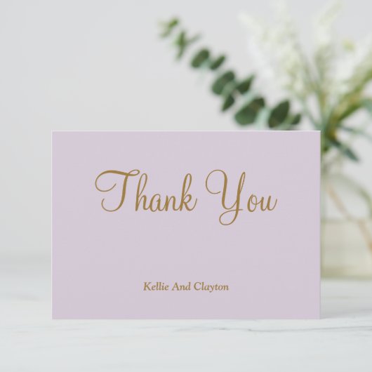 Licht Paars Dank u wel kaarten (Staand voorkant)