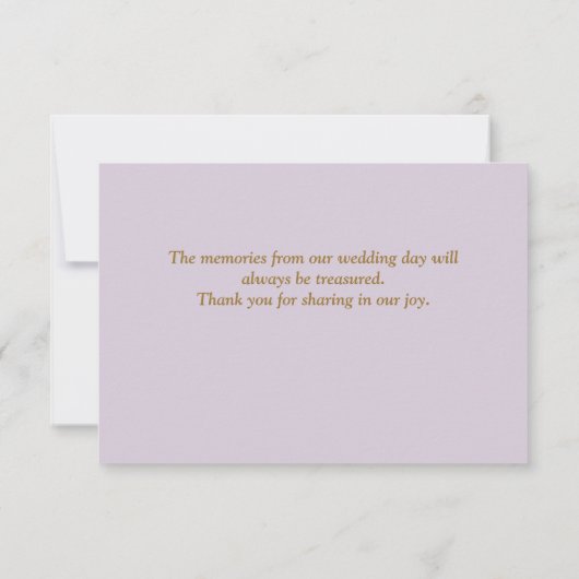 Licht Paars Dank u wel kaarten (Achterkant)