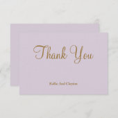 Licht Paars Dank u wel kaarten (Voorkant / Achterkant)