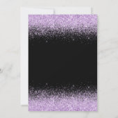 Licht Paars dress Faux Glitter Quinceanera Kaart (Achterkant)