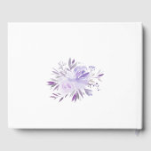 Licht Paars Dusty Blue Floral Wedding Gastenboek (Achterkant)