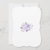 Licht Paars Dusty Blue Floral Wedding Kaart (Achterkant)
