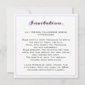 Licht Paars en White Lily 30th Wedding Jubileum (Achterkant)