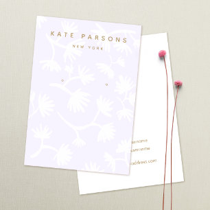 Licht Paars Floral Earring Jewelry Display Visitekaartje