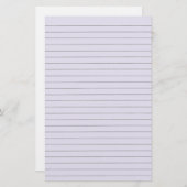 Licht Paars geblindeerde banketbakkerij Briefpapier (Voorkant / Achterkant)