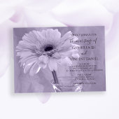 Licht Paars gekleurd Gerber Daisy Wedding Kaart