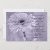 Licht Paars gekleurd Gerber Daisy Wedding Kaart (Voorkant)