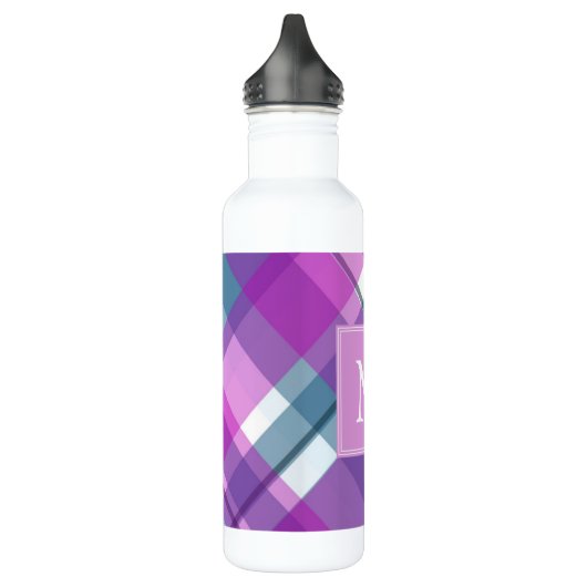 Licht Paars geplakt monogram Waterfles (Links)