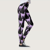 Licht Paars glitter Sparkles Llama patroon Leggings (Rechts)