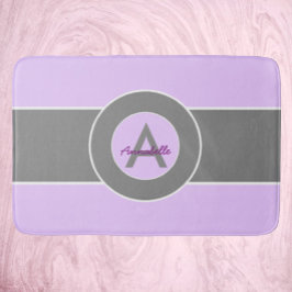 Licht Paars grijs Badmat