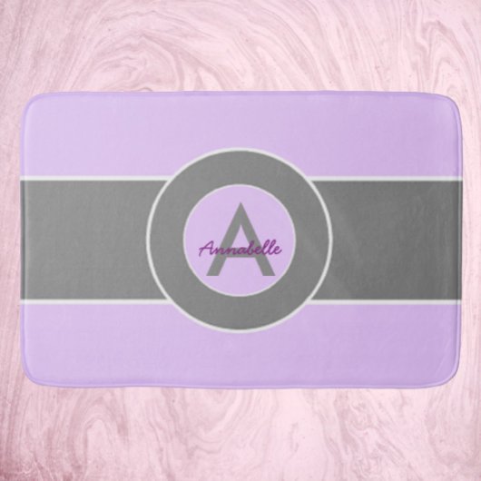 Licht Paars grijs Badmat