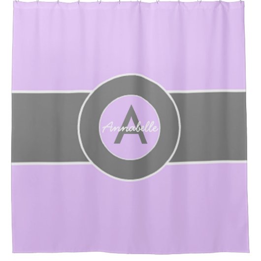 Licht Paars grijs Douchegordijn (Voorkant)