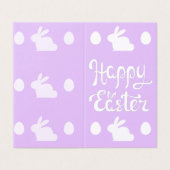 Licht Paars Happy Paaspakket van 25 Mini Kaarten (Buitenkant ongevouwen)