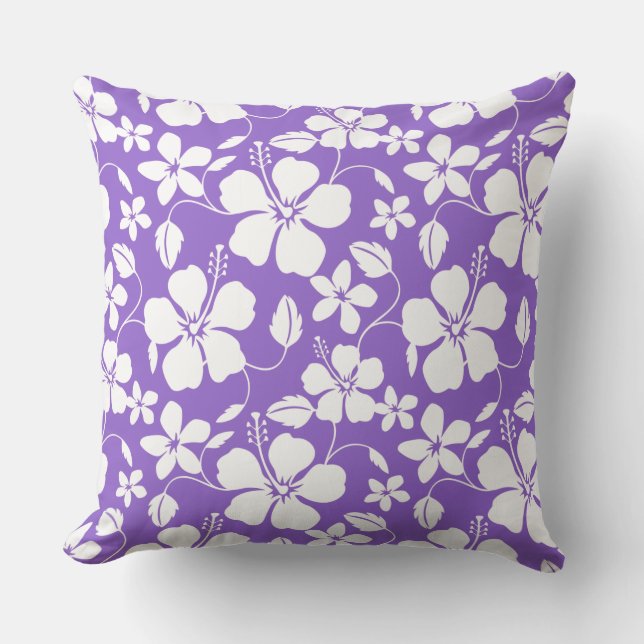 LICHT PAARS HAWAÏAN HULA (HIBISCUS) KUSSEN (Voorkant)