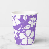 LICHT PAARS HAWAÏAN HULA (HIBISCUS) PAPIEREN BEKERS (Achterkant)