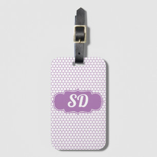 Licht Paars Honeycomb Hexagon Pattern Bagagelabel