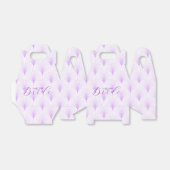 Licht Paars Kunstdecopatroon Aangepaste tekst Bedankdoosjes (Uitgevouwen)