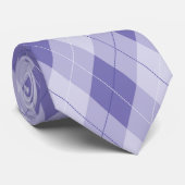 Licht Paars Lila Argyle Pset Diamond Patroon Stropdas (Opgerold)