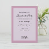 Licht Paars omhulde Bachelorette Kaart (Staand voorkant)