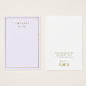 Licht Paars Rand Ketting Bracelet Display Visitekaartje (Voorkant /achterkant)