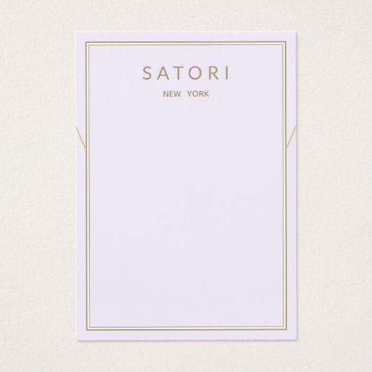 Licht Paars Rand Ketting Bracelet Display Visitekaartje (Voorkant)