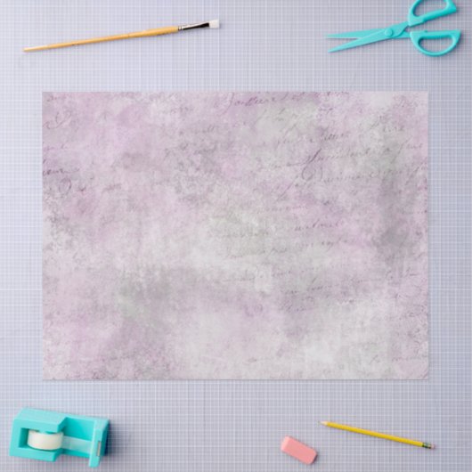 Licht Paars Script-decoupage Tissuepapier (Craft)