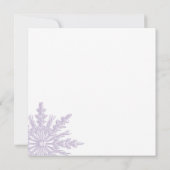Licht Paars Snowflakes Winter Vrijgezellenfeest Kaart (Achterkant)