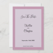 Licht Paars vormde sparen de Datum Save The Date (Voorkant)