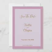 Licht Paars vormde sparen de Datum Save The Date (Voorkant)