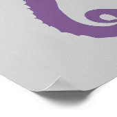 Licht Paars zeepaarden Poster (Hoek)