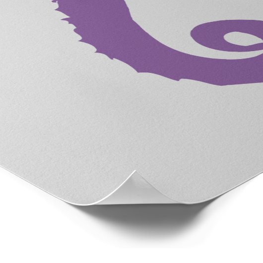 Licht Paars zeepaarden Poster (Hoek)