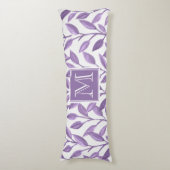 Licht Paarse bladeren op maat Lichaamskussen (Voorkant Verticaal)