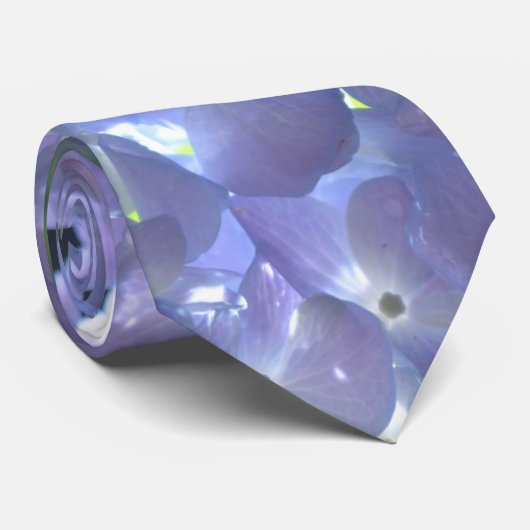 Licht paarse bloemenlavendel Hydrangeas Stropdas (Opgerold)