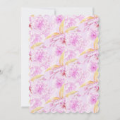 Licht paarse bloesem waterverf bruiloft kaart (Achterkant)