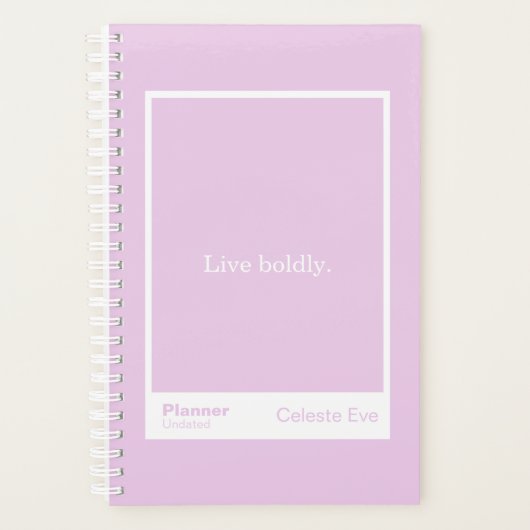 Licht Paarse Blok Citaat Klein Planner (Voorkant)