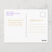 Licht Paarse Blonde Haren Prinses Sweet Sixteen Briefkaart (Achterkant)