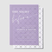 Licht Paarse de avond voor het repetitiediner Vellum Uitnodigingen (Offset (Uitnodiging))