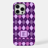 Licht Paarse Donker Violet Roze Argyle iPhone Hoesje (Achterkant)