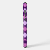 Licht Paarse Donker Violet Roze Argyle iPhone Hoesje (Linkerkant)