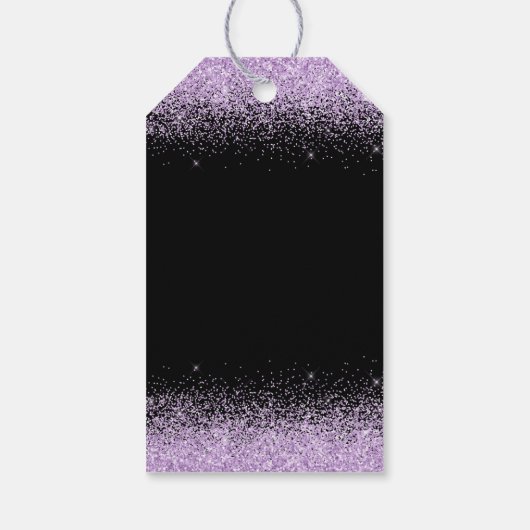 Licht Paarse dress Faux Glitter Sweet 16 Birthday Cadeaulabel (Achterkant)