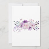 Licht Paarse Floral Bridal Shower Kaart (Achterkant)