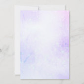 Licht Paarse Gang Floral Quinceanera Kaart (Achterkant)