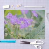 Licht Paarse Geranium Wildflower Botanische Foto Tissuepapier (Craft)