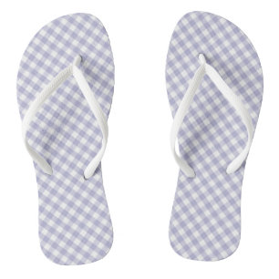 Licht Paarse Gingham Design Teenslippers