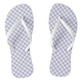 Licht Paarse Gingham Design Teenslippers
