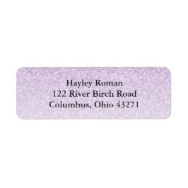 Licht Paarse Glam Glitter Aangepast Retouradres Etiket