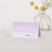 Licht Paarse Glam Glitter Place Card Plaatskaartje (Voorkant)