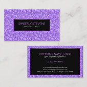 Licht Paarse Glitter & Sparkles Visitekaartje (Voorkant / Achterkant)